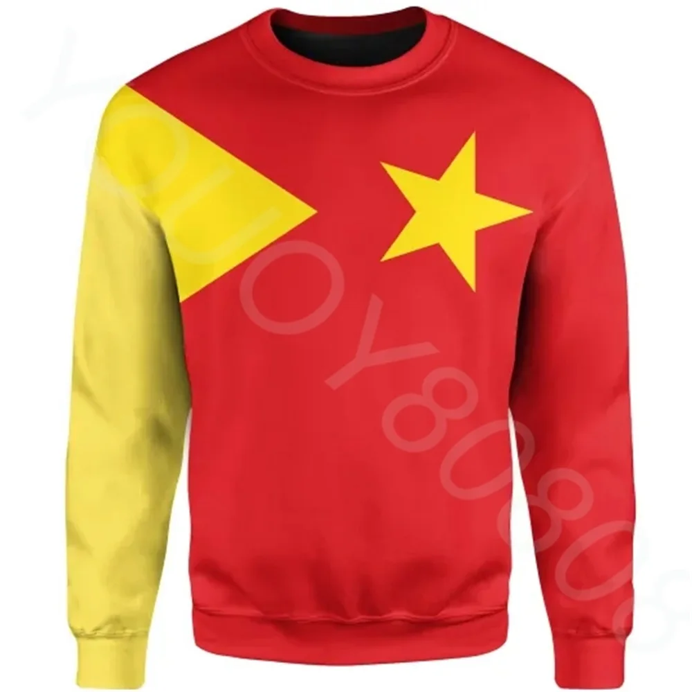 

New African Tigray Flag Round Neck Sweater Autumn and Winter Men's Clothing Sweater 3D Printing Casual Sports Top