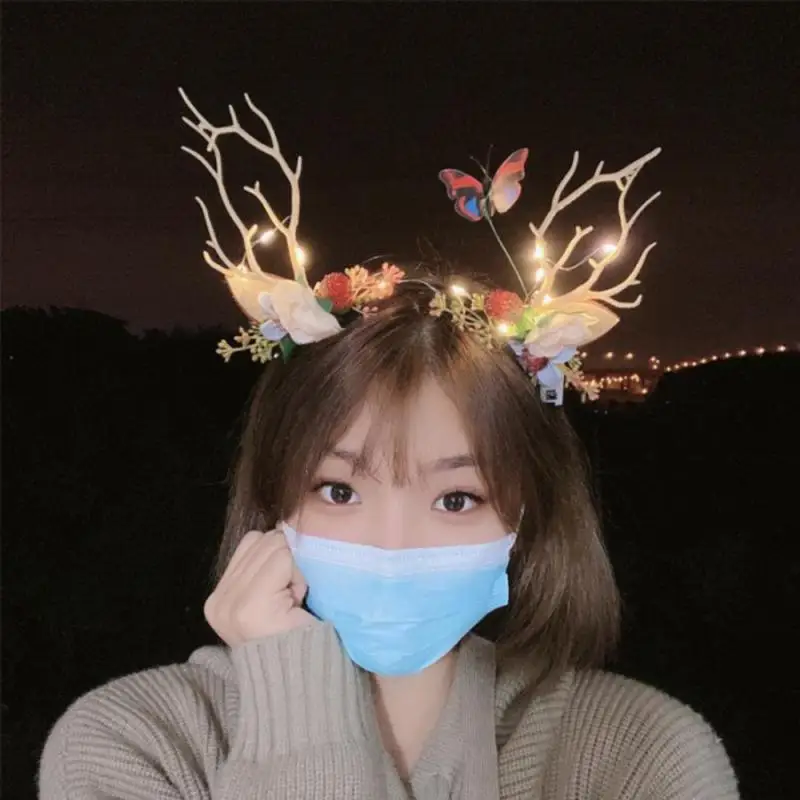 Christmas Headbands Hairpins Antler Hair Clips Deer Ear Festivals Pine Cones Ball Adult Headwear Accessories