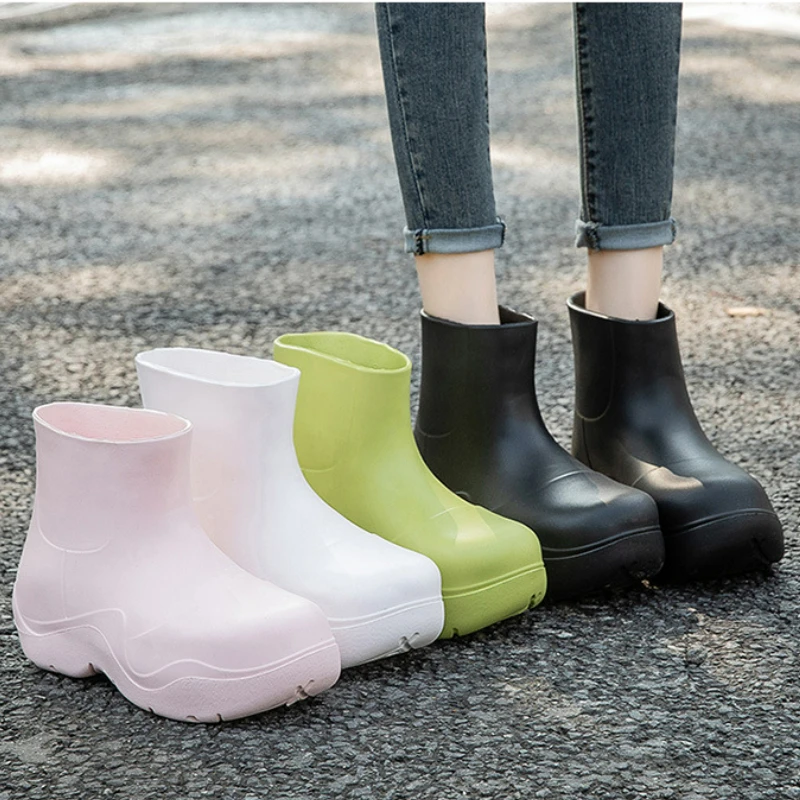 

EVA Rain Boots Women Waterproof Platform Rubber Shoes Comfort Garden Working Galoshes Ladies Casual Rain Shoes Gum Boot Footwear