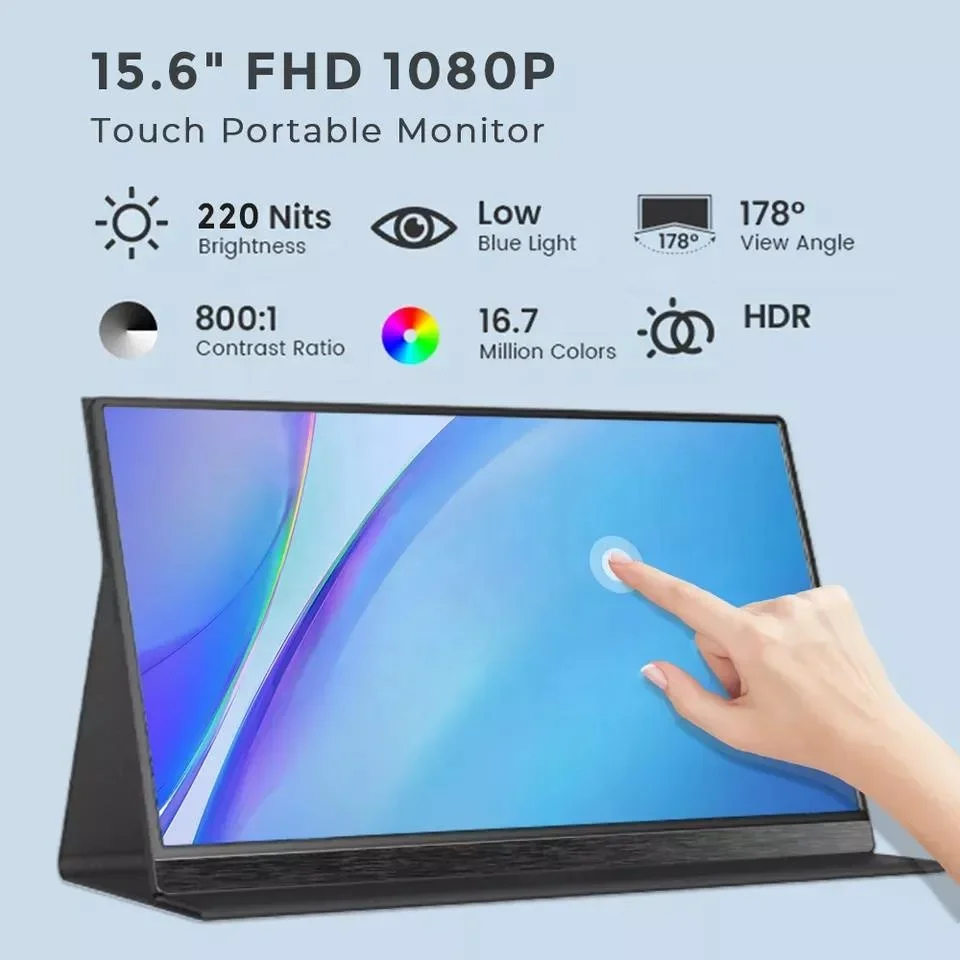 SIBOLAN 15 6 дюймов FHD 1080P микро сенсорный портативный usb ПК Портативный ЖК-дисплей для