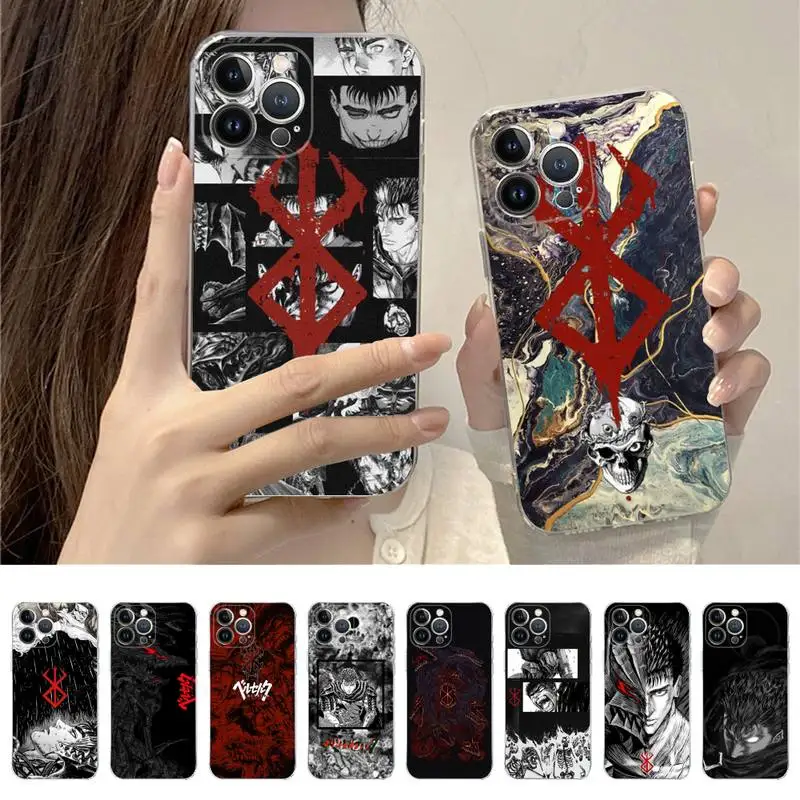 

Anime Berserk Guts Phone Case For iPhone 14 11 12 13 Mini Pro XS Max Cover 6 7 8 Plus X XR SE 2020 Funda Shell