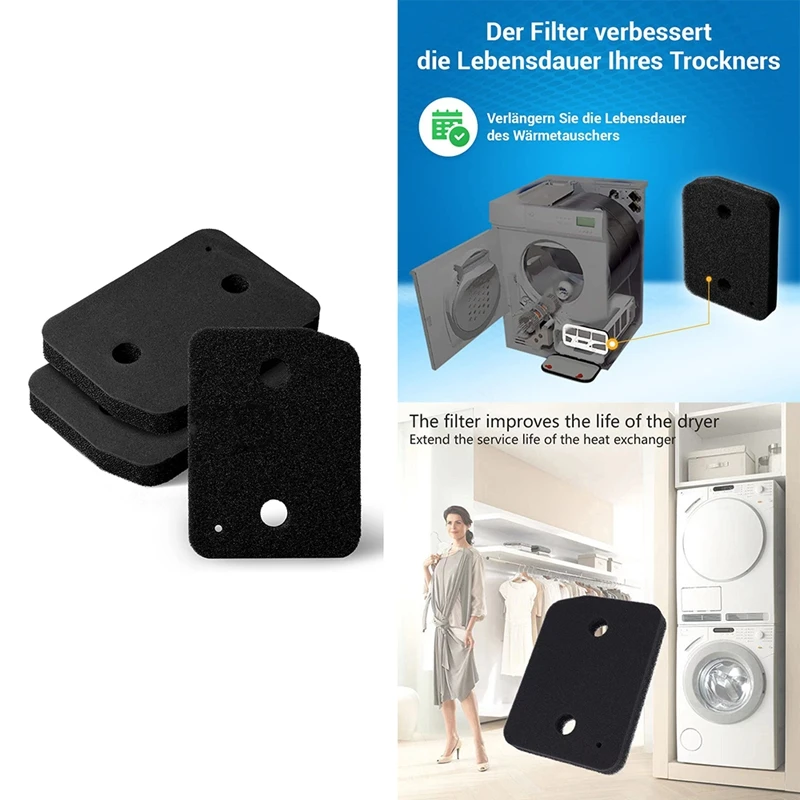 

Сменный фильтр для сушилки для Miele 9164761, для сушильного теплового насоса, фильтрующий коврик для активного TDB230WP TCE530WP и т. Д.