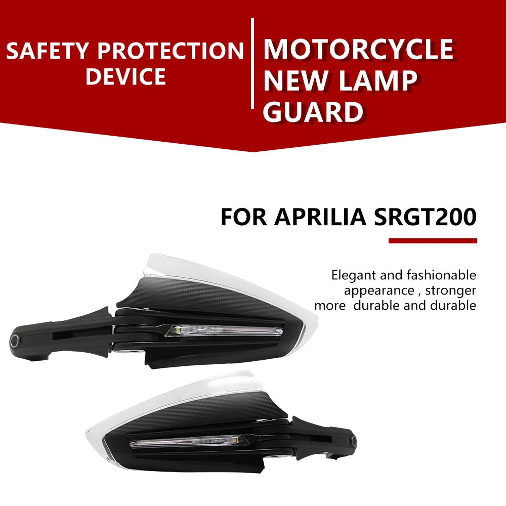 

for APRILIA SRGT200 Motorcycle Handguards Cover Universal Waterproof Anti-fall And Windproof Protector With Directional Light