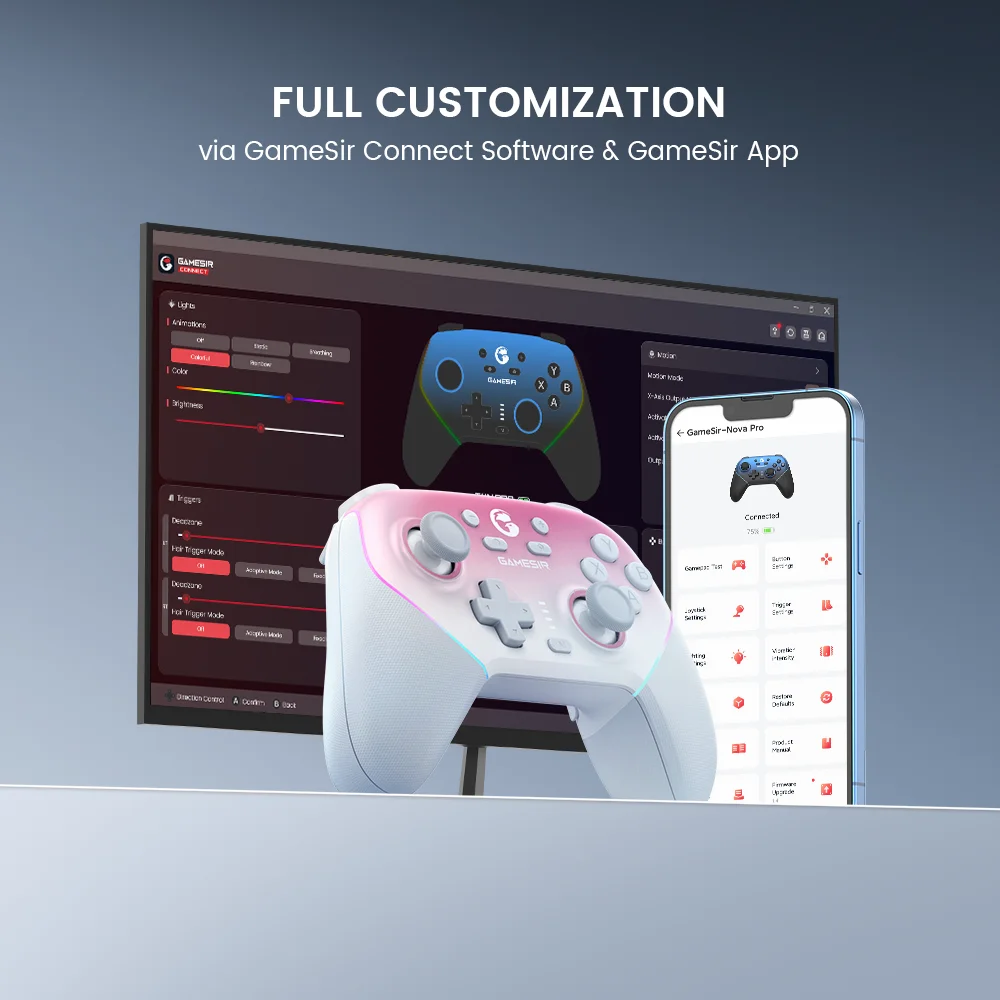 Беспроводной контроллер GameSir Super Nova с зарядной станцией, джойстик с эффектом Холла для ПК, Nintendo Switch 2, Android iOS (art.: 3920d09fb7dfc) - 3920d09fb7dfc