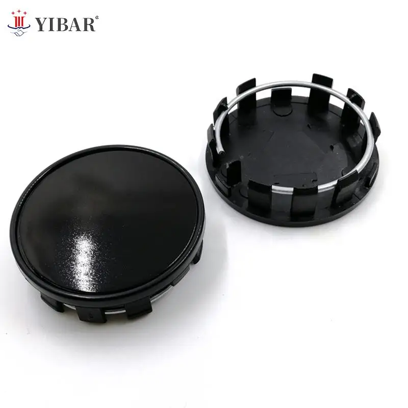 68mm Full Black Car Wheel Hub Center Caps Auto Rim Dust-Proof Cover Badge Logo Emblem ABS +Aluminum images - 6