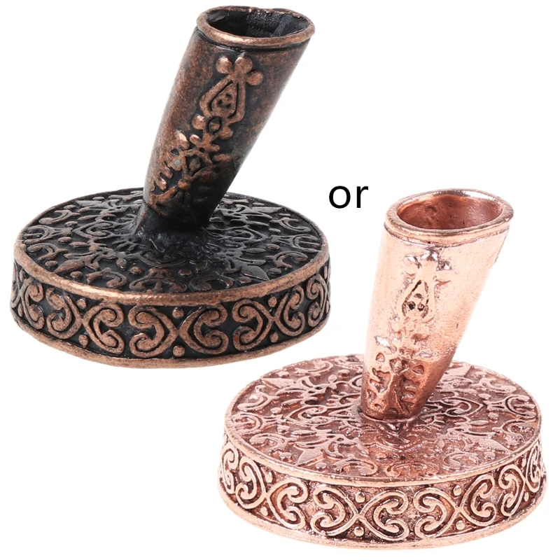 

Vintage Metal Round Insertion Pen Holder for Feather Quill Dip Pens School Office Supplies Stationery Student Gift