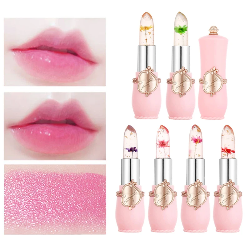 

HEALLOR Jelly Lipsticks Lip Balm Transparent Long Lasting Moisturizing Flower Lip Stick Lip Care Makeup Tools Cosmetic