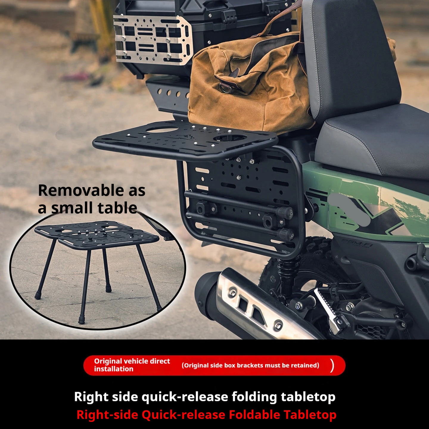 Фото Быстросъемный складной боковой кронштейн для нового мотоцикла Honda X125, аксессуар для модификации багажной платформы №3