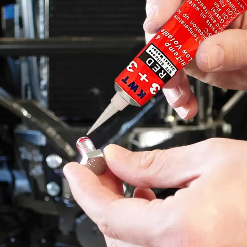 

Gasket Sealer High Temp Waterproof Red RTV Gasket Maker 100g Multipurpose Silicone Engine Sealant For Metal Glass Wood Rubber