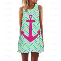 anchor sexy dress sailor summer dresses woman 2022 seaside party color playa sales free shipping evening prom y2k bohemian women