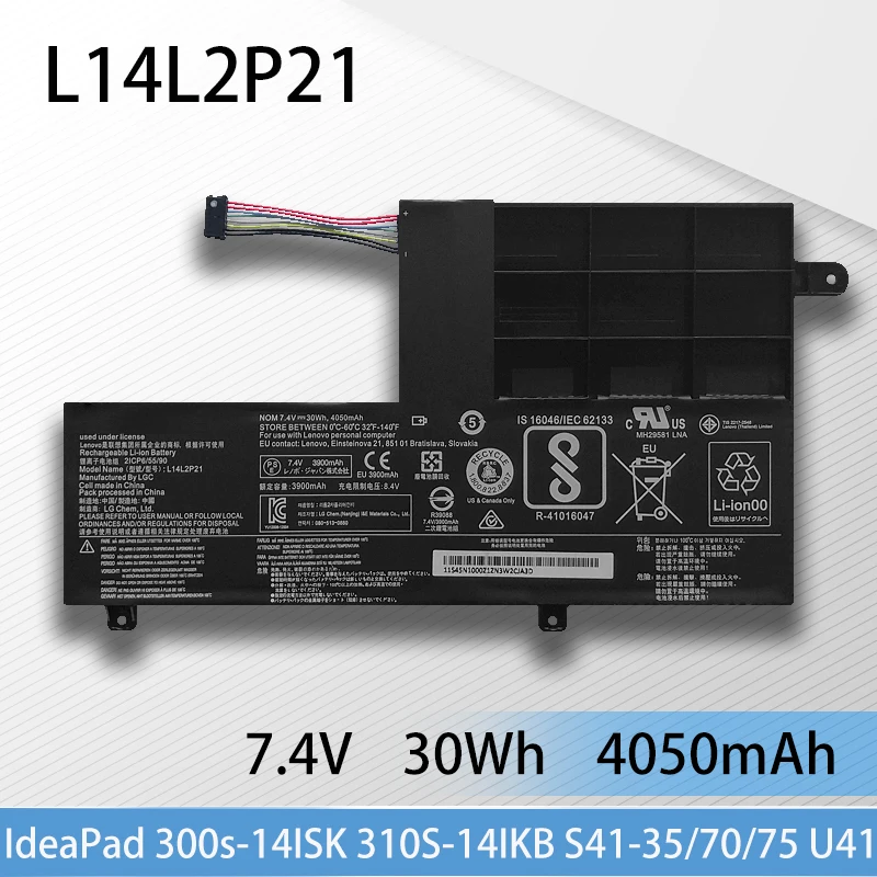 

L14L2P21 Laptop Battery For LENOVO Ideapad 310S-14AST/14IKB/15IKB 320S-15ABR/15AST/15IKB Xiaoxin i2000 Flex3-1435/1470/1480/1535
