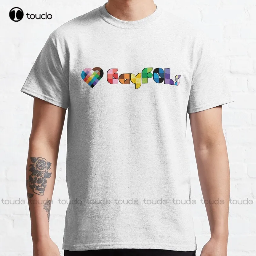 

GayFOLS Logo (black outline) Classic T-Shirt Christmas Gift Digital Printing Tee Shirts Xs-5Xl Fashion Tshirt Summer Streetwear