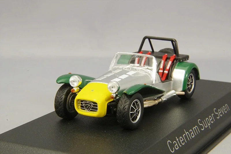 

Norev 1/43 Caterham Super Seven 1983 серебристо-зеленая модель автомобиля