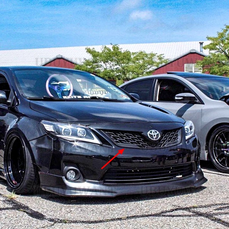 

Модифицированная решетка для Toyota Corolla Racing, для Corolla 2011-2013, Модифицированная сетчатая крышка переднего бампера, передняя решетка для отделки