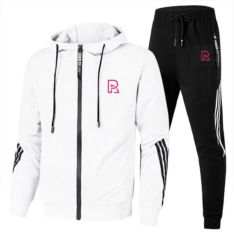 ROAD MAKER2023 new men's hooded jacket set high-quality sportswear hoodie + sweatpants piece set jogging sweatshirt set