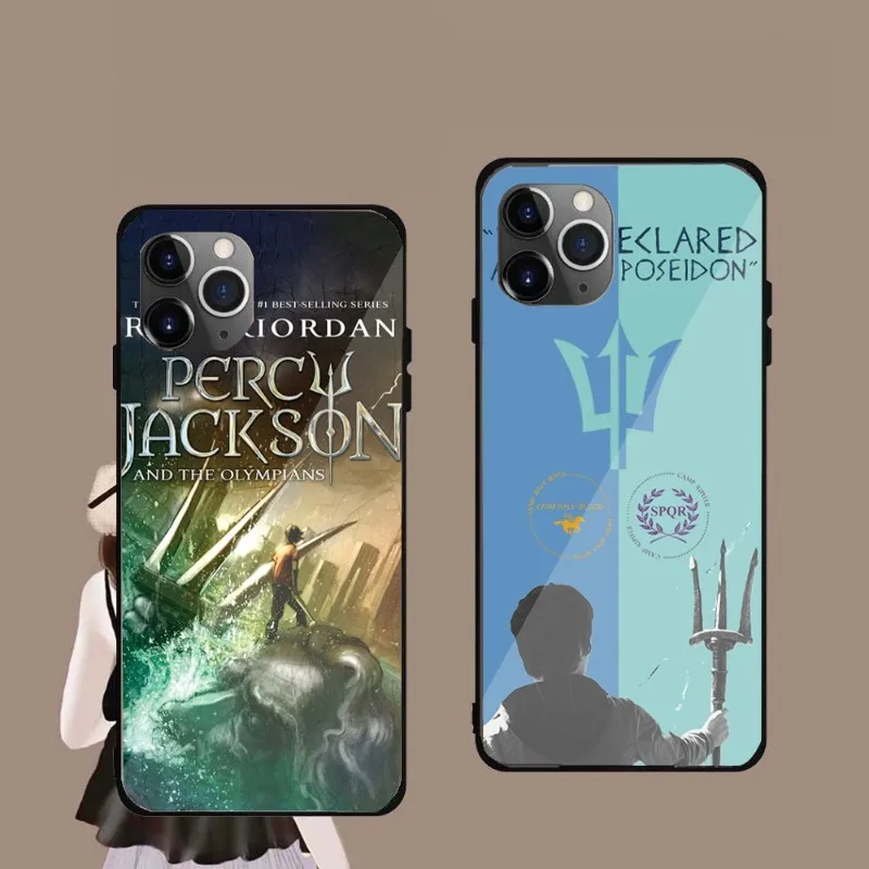 Чехол для телефона Percy Jackson для IPhone 14, 13, 12, 11, XS, X, 8, 7, 6 Plus, Mini Pro Max, SE 2022, черный стеклянный чехол для телефона из поликарбоната и ТПУ