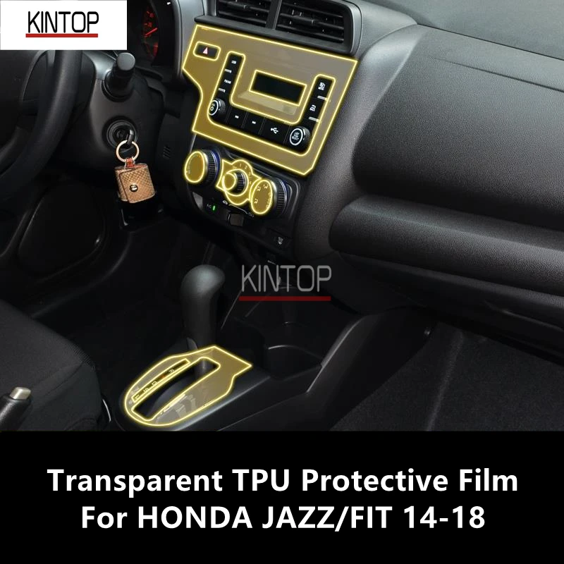 

For HONDA JAZZ/FIT 14-18 Car Interior Center Console Transparent TPU Protective Film Anti-scratch Repair Film Accessories Refit