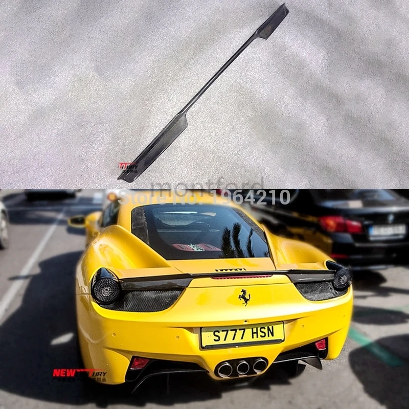 

Car Styling Carbon Fiber Modified Rear Roof Spoiler Tail Trunk Boot Wing For Ferrari 458 ITALIA SPIDER 2011 2012 2013