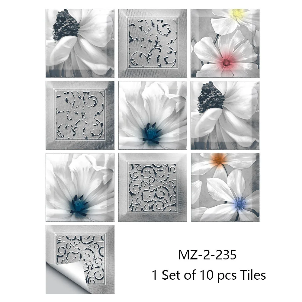 Самоклеющиеся настенные наклейки с имитацией плитки в европейском стиле для декора дома, кухни и ванной.