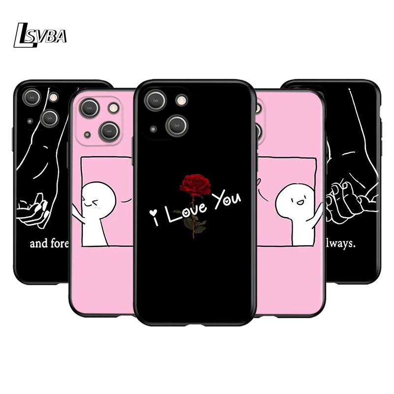 

Best Friends Bff Silicone Cover For Apple IPhone 13 12 Mini 11 Pro XS MAX XR X 8 7 6S 6 Plus 5S SE Black Phone Case