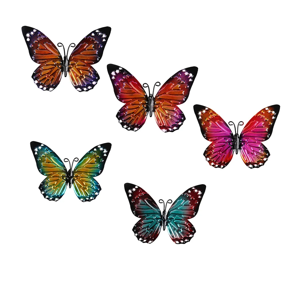 

5Pcs Metal Butterflies Wall Art Decor Indoor Outdoor Wall Hanging Decoration