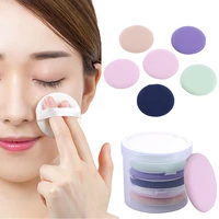 7 pcsbox professional round shape facial face body powder foundation puff portable soft cosmetic puff makeup foundation sponge