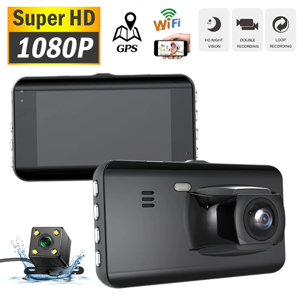 Dash Cam Car DVR WiFi Full HD 1080P Rear View Vehicle Camera Video Recorder Black Box Auto Dashcam GPS Logger Car Accessories