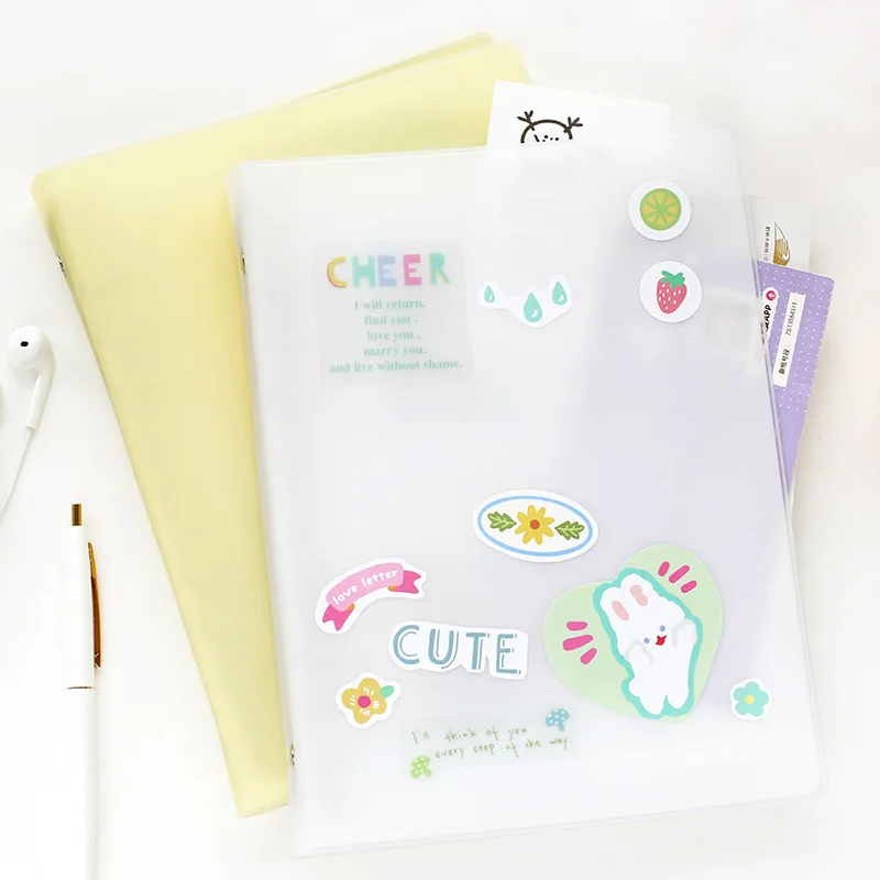 

Postcard Card Bag Notefor Loose-Leaf Ticket Set A5 Hand Ledger Sticker Small Card Pai Li De Ticket Storage Booklet