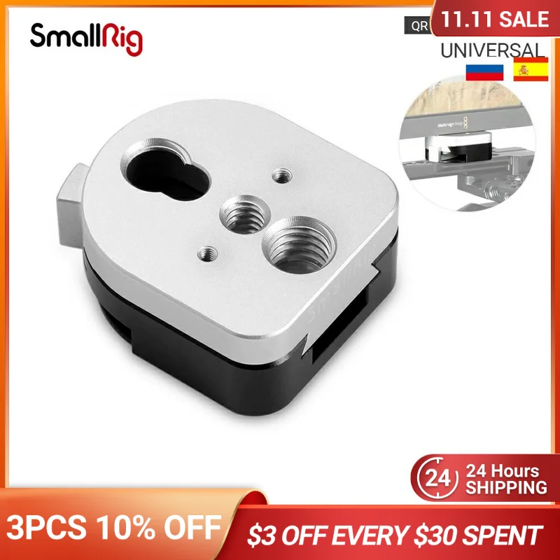 

Быстроразъемное монтажное устройство SmallRig S-Lock с пластиной Male и женской пластиной для монитора/ручки/клетки-1855