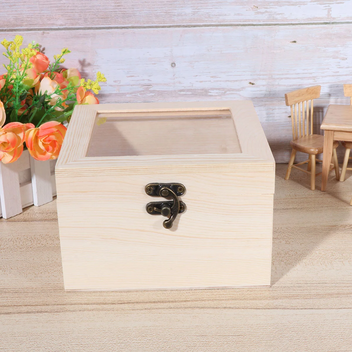 

Wooden Box Case Gift Display Watch Single Jewelryorganizer Wedding Woodlidslid Boxes Diy Flower Everlastingmoney Packing