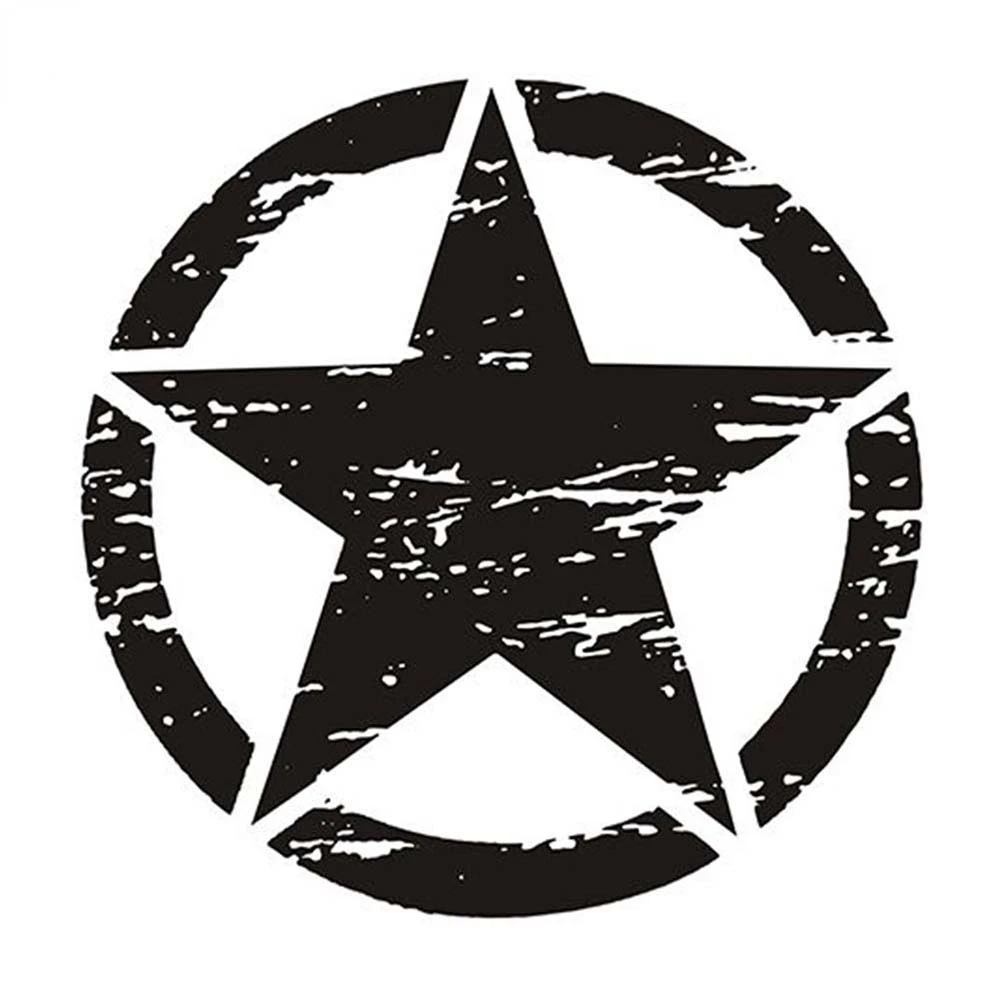 

Jpct Военная армейская звезда, графическая наклейка для наружного украшения автомобиля, водонепроницаемая виниловая наклейка для шлема, 15 см x 15 см