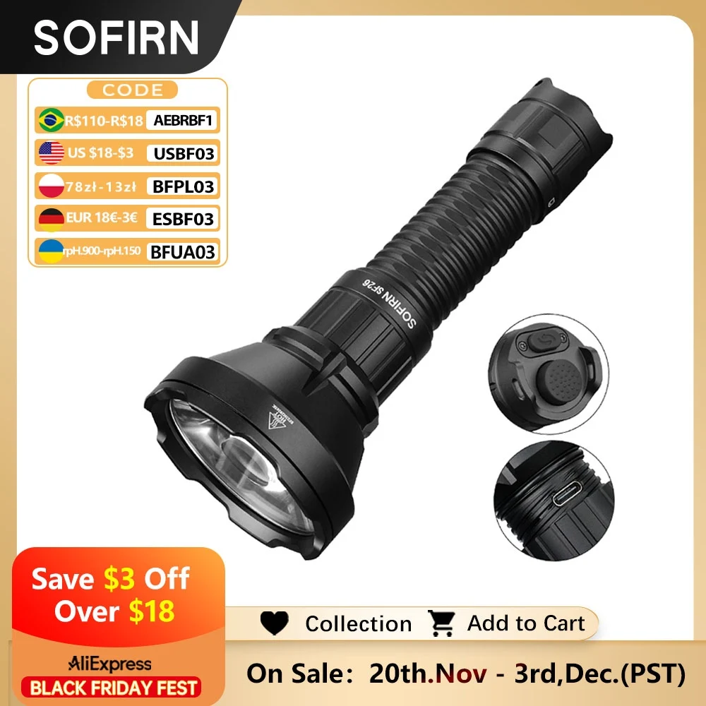 

Sofirn SF26 тактический фонарик