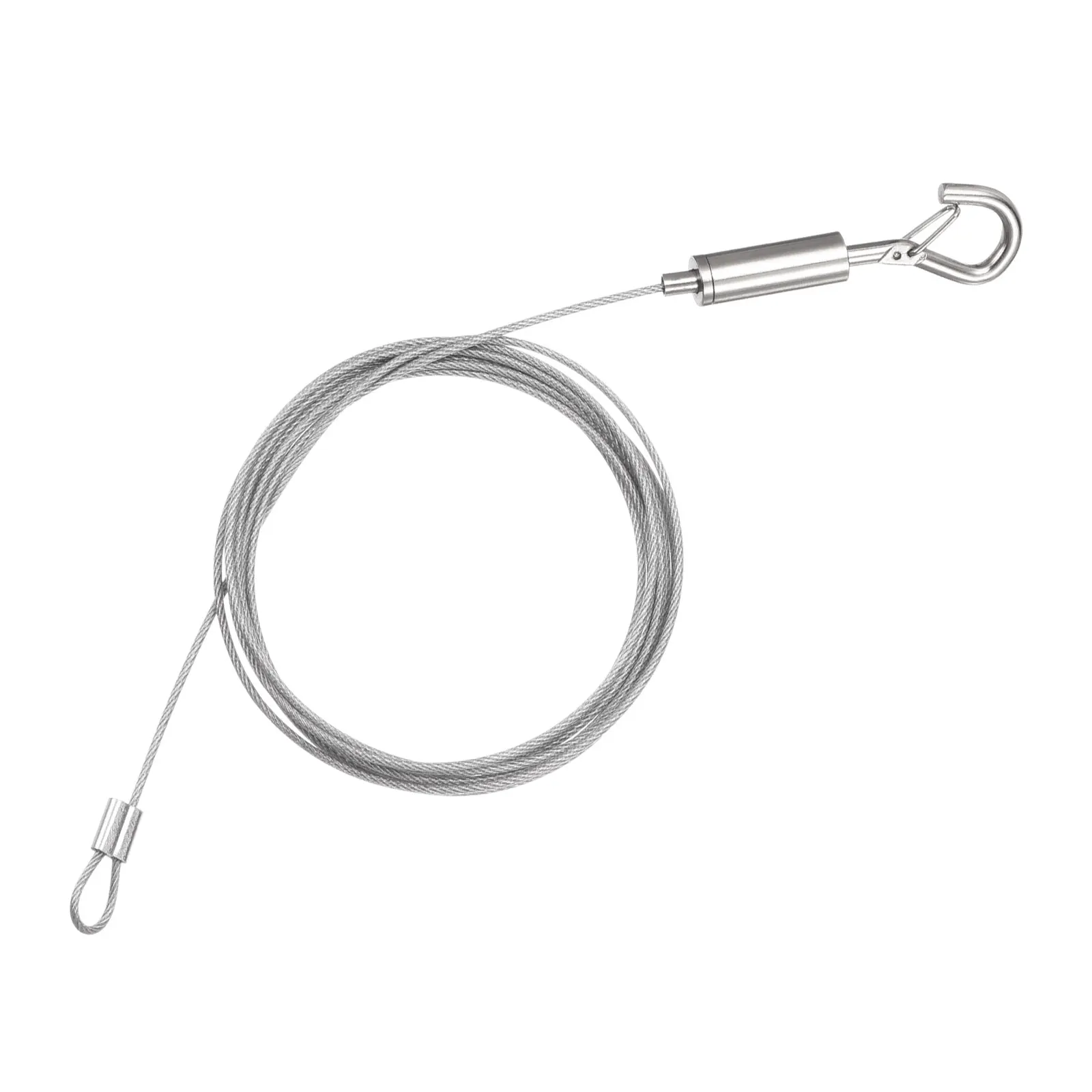 

Uxcell 4pcs Hanging Chains 200cm Extension Rope Hanger Holders with Hook Loop Silver for Plant Basket Chandelier Lantern