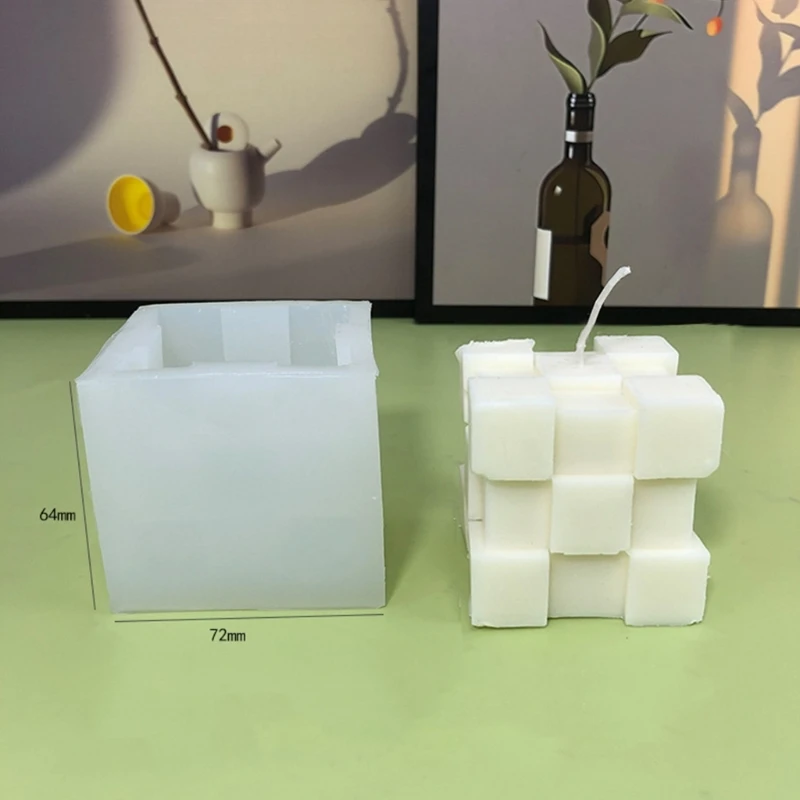 Кубическая силиконовая форма для свечей расплавленный воск полимерные проекты