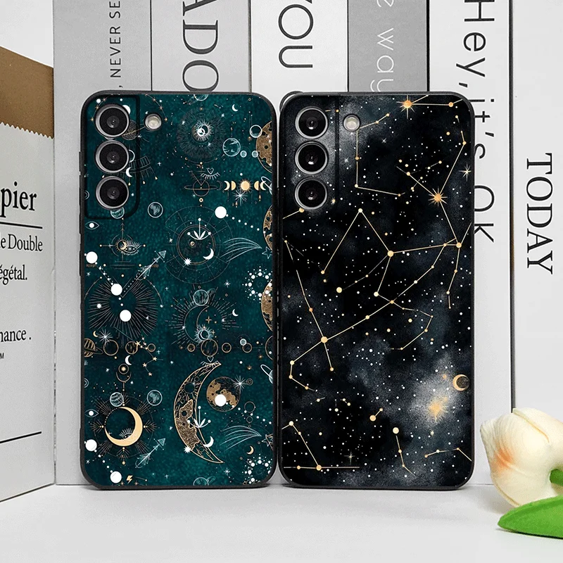 Фото Чехол для телефона с мистическим узором «Звездное небо и Луна» для OPPO Realme 14 Pro Plus 13 12 Lite 11 10 9 Pro+ X7 PRO Ultra 5G, мягкие чехлы №1
