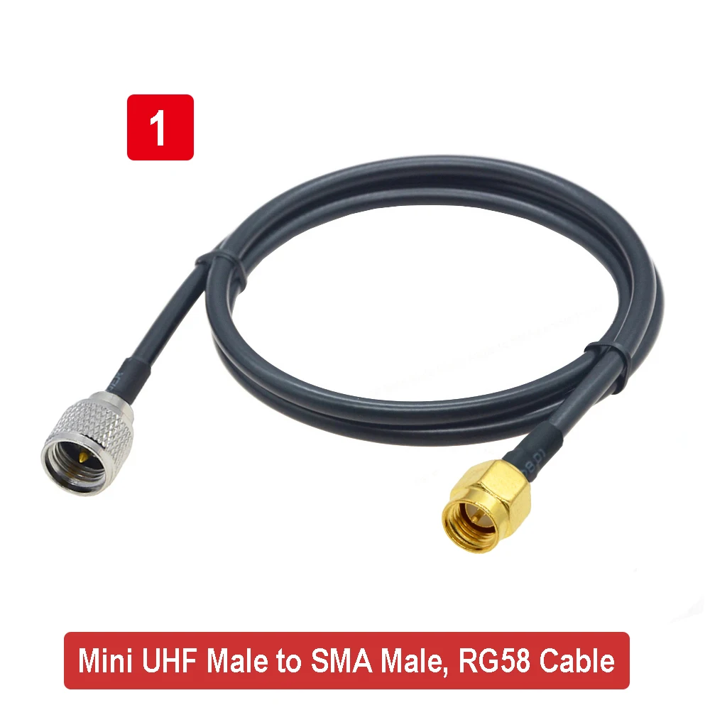 

Кабель RG58 SMA «папа/гнездо» к мини-UHF штекерному разъему RF коаксиальные перемычки с косичками 10 см-30 м