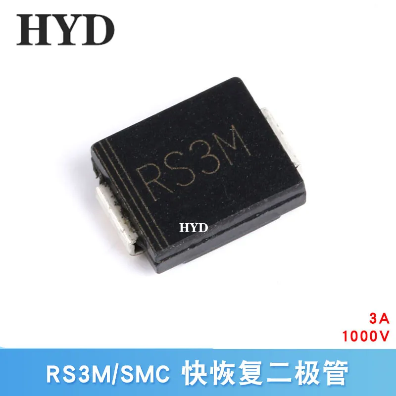 

10PCS RS3M Diode fast recovery type 3A 1000V DO-214AB