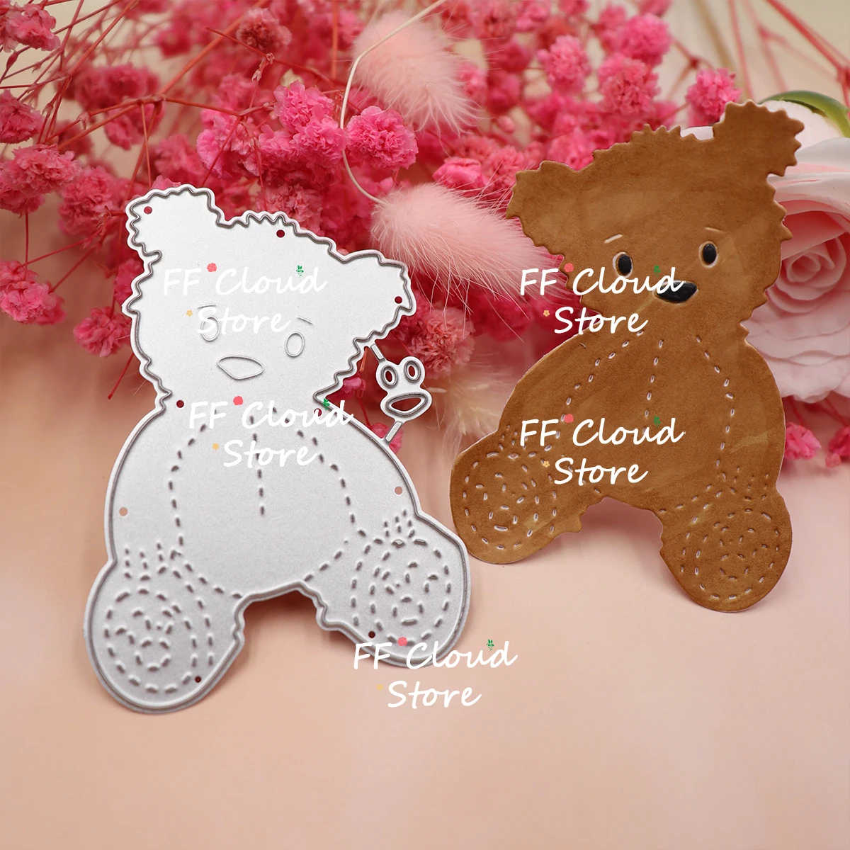 Рождественский медведь штампы для скрапбукинга альбом форма из углеродистой