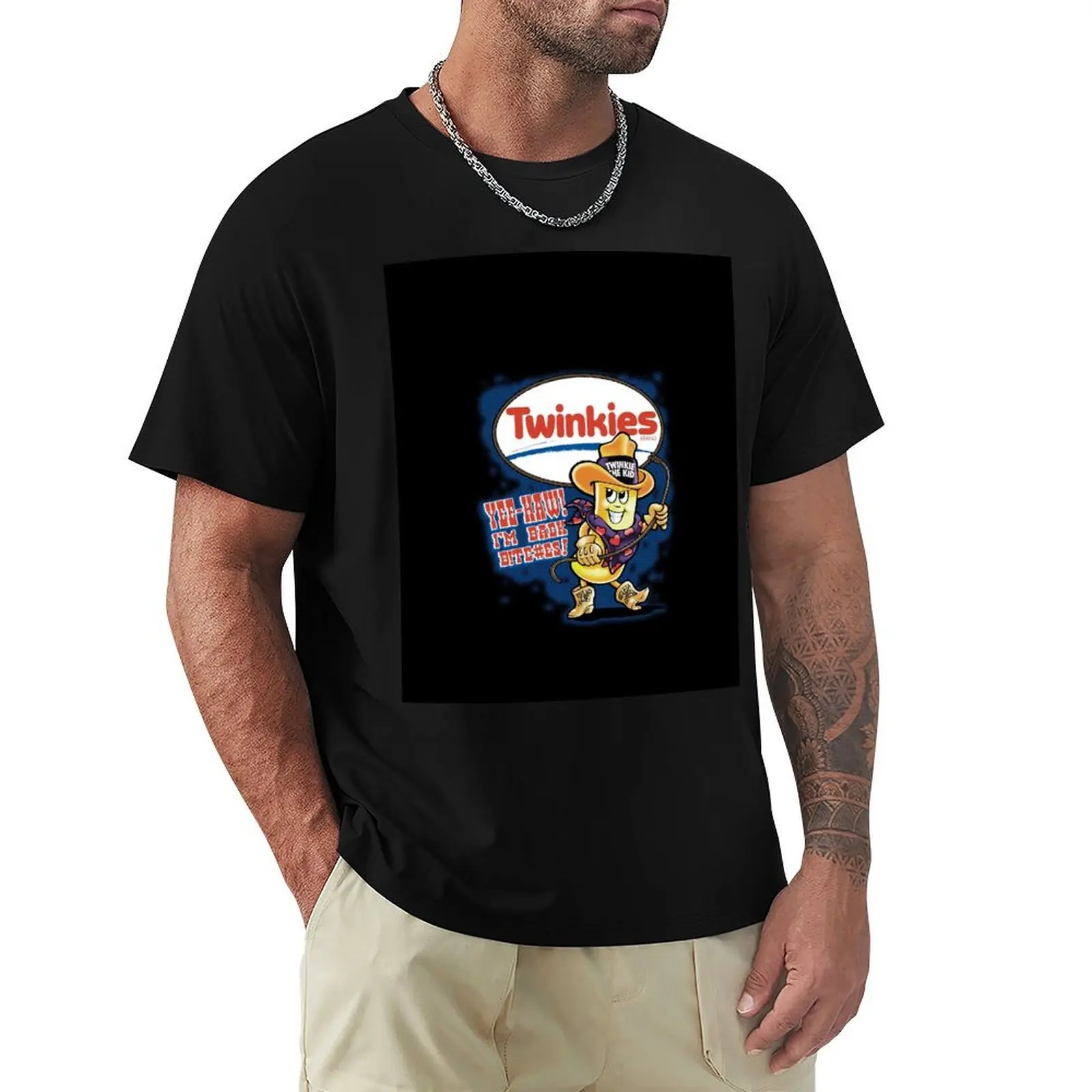 Фото Футболка TWINKIES For Fans, летние топы большого размера, простые футболки, футболки для мужчин №1