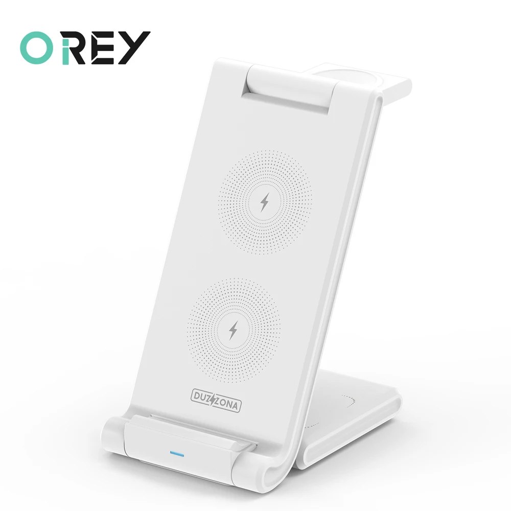 

3 in 1 Fast Wireless Charger Stand For iPhone 15 14 13 12 11 Max Foldable Charging Station Dock For AirPods 3 Pro IWatch 8 7 SE