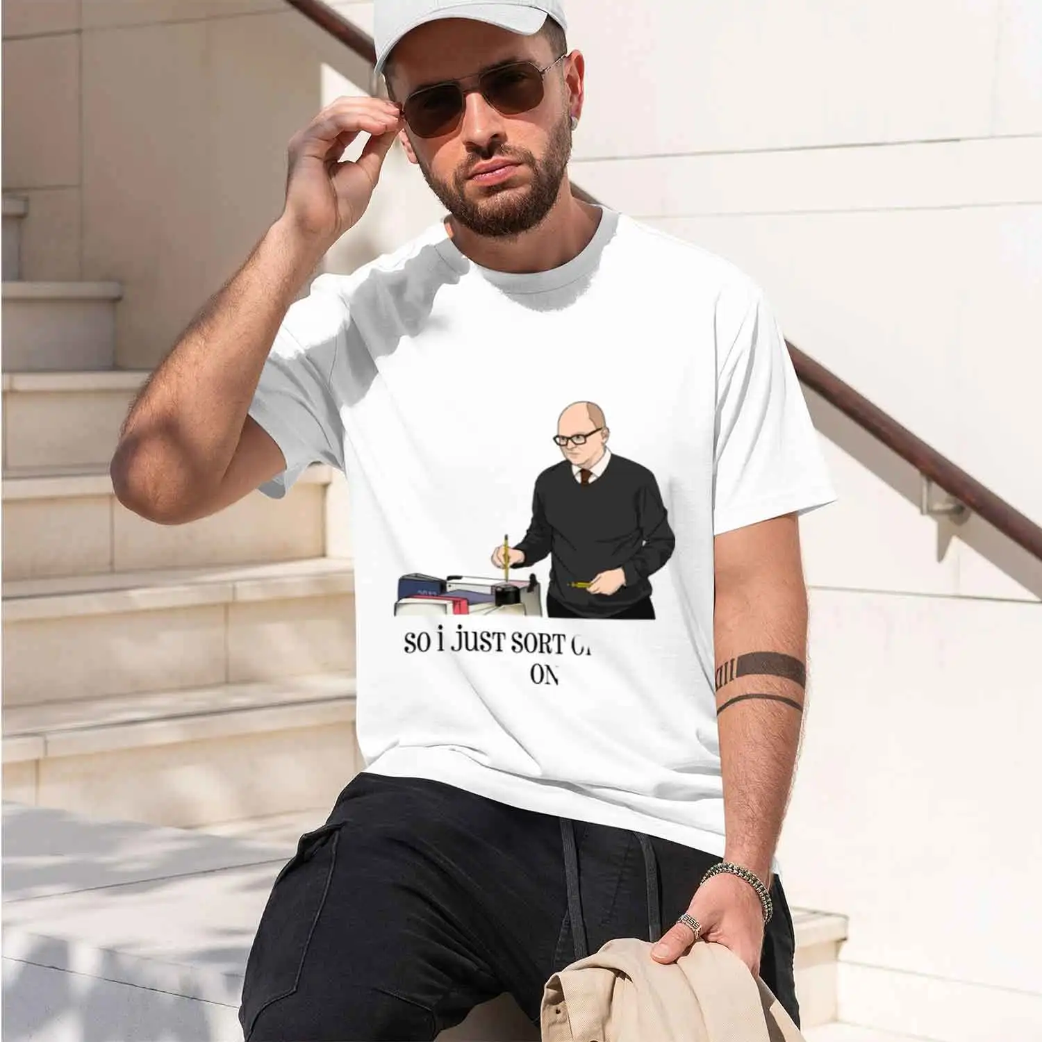 Фото Colin What We in the Shaws Sticker 2026 Новая модель мужской футболки с короткими рукавами и круглым вырезом, классическая повседневная модель, несколько цветов и размеров f №2