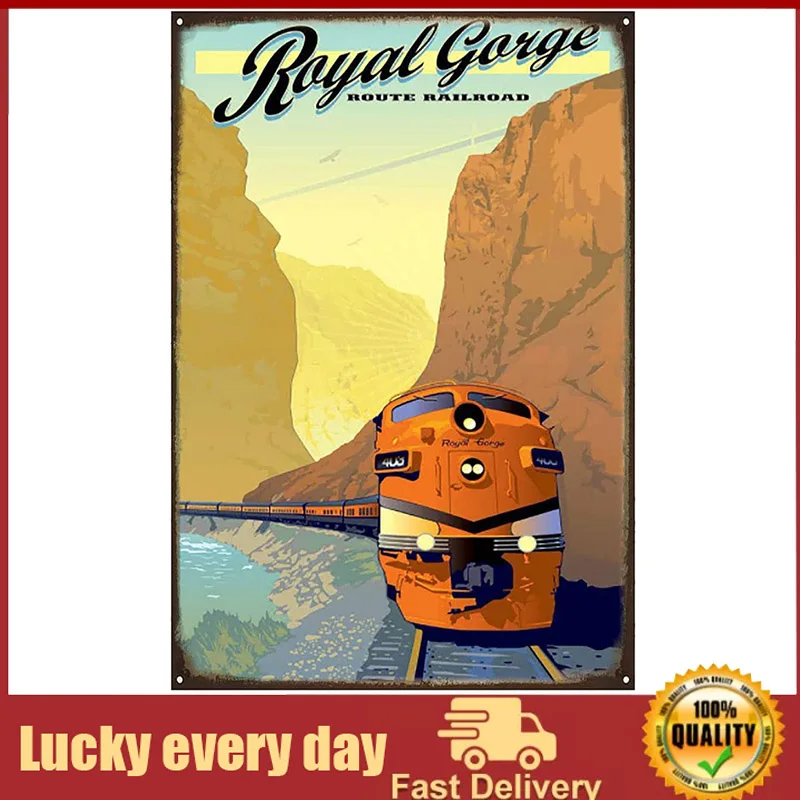 

Dreacoss Vintage Metal Tin Sign Wall Decor - Home/Bathroom/Classroom/Office/Cafe/Bar Decor Art Tin Sign Royal Gorge Colorado