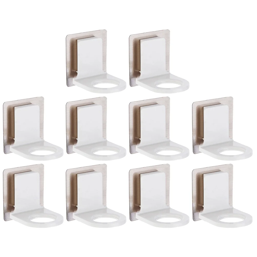 

Bottle Shower Holder Wall Rackmounted Hook Shampoo Shelf Soap Pump Dispenser Stand Self Adhesive Clamp Hanging Bathroom Bath