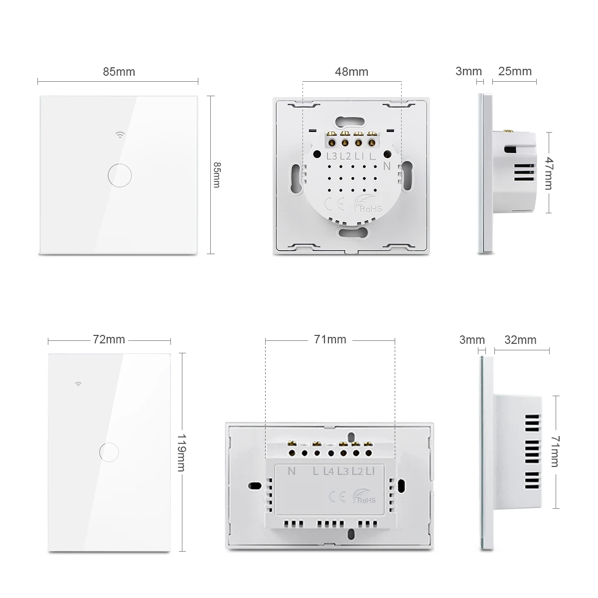 Умный светильник ель Apple Homekit сенсорный настенный выключатель с Wi-Fi управлением -