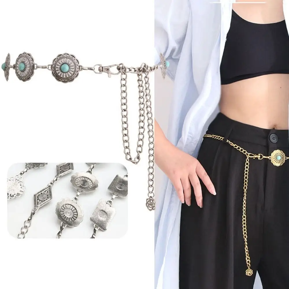 Hop Belly Chain Metal Sweater Accessories Dress Decorative Belly Belt Metal Waist Chain Fashion Jewelry Body Necklace
