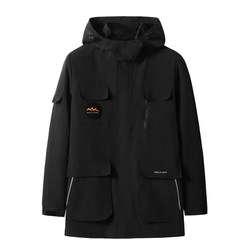 Winter men's down cotton clothing tooling cotton clothing plus fertilizer plus size fat thickening loose cotton jacket tide