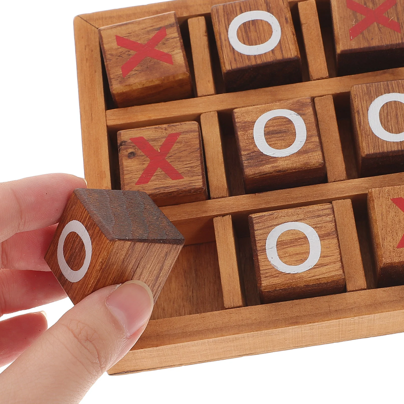 

Xo Chess Children's Pedagogical Board Game Travel Wooden Toe Kids Classic Educational Toddlers Cross Parent-