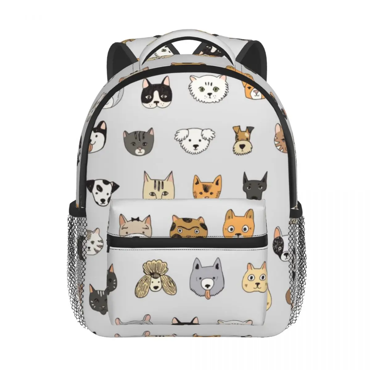 Cats And Dogs Animal Pattern Kids Backpack Toddler School Bag Kindergarten Mochila for Boys Girls 2-5 Years