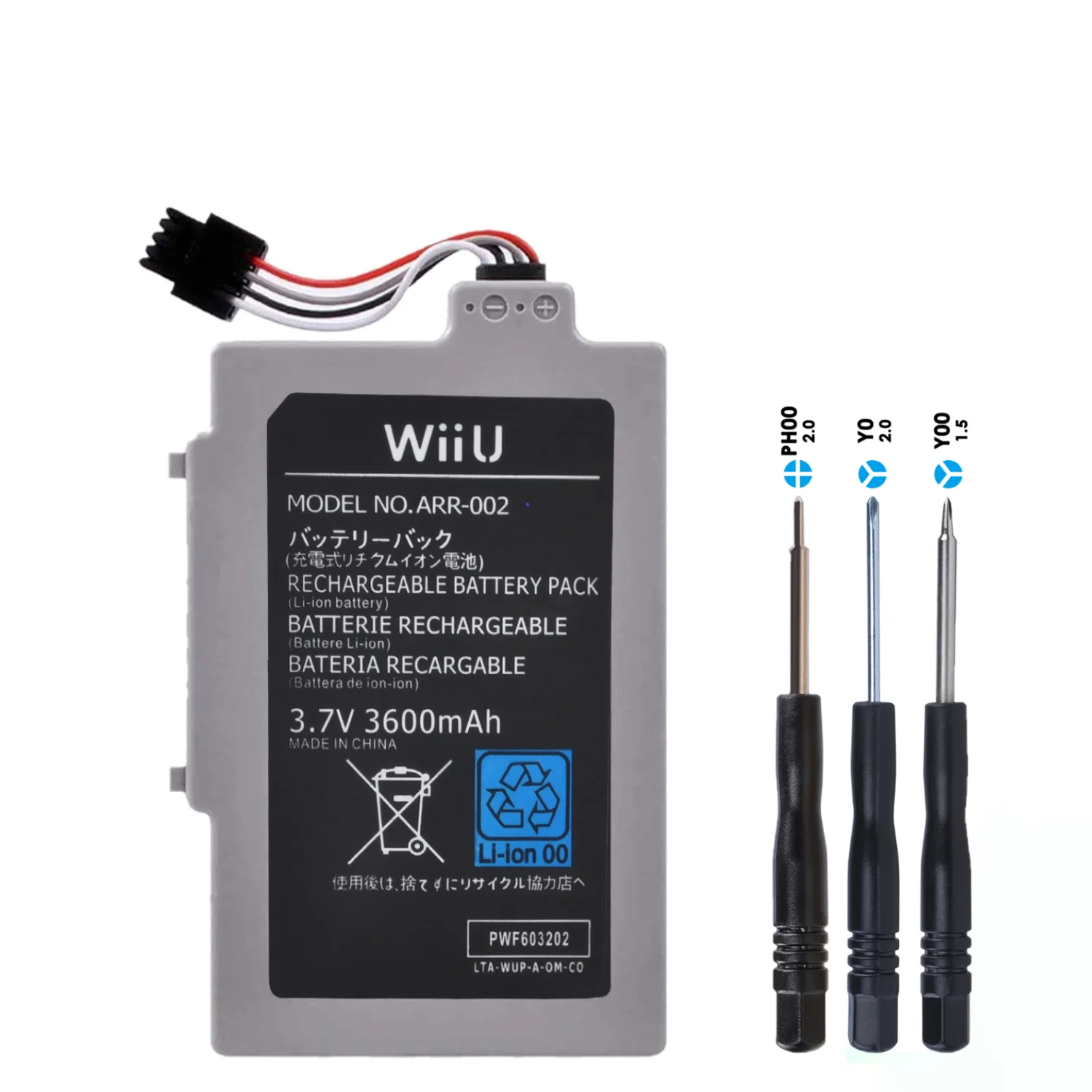 Batmax 3600mAh Rechargeable Battery Pack for Nintendo Wii U Gamepad Controller WUP-012, WUP-010