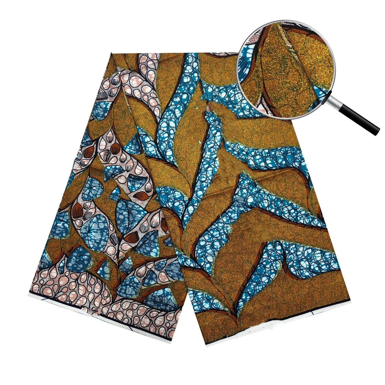 

African Wax fabric 6yard cotton Ankara Fabric 2022 new fashion wax golden Fabric Print 100% Cotton Africain Original Wax